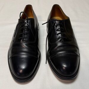 Loake England Style 200B Mens Size 10.5 Cap Toe Smart Oxford Black Leather Shoes
